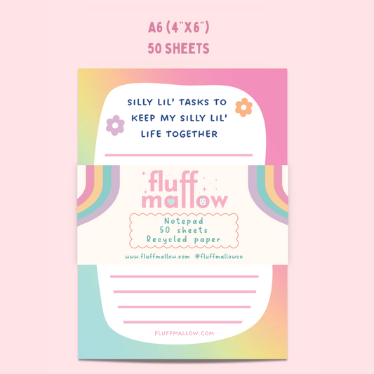 A6 silly lil tasks memo pad