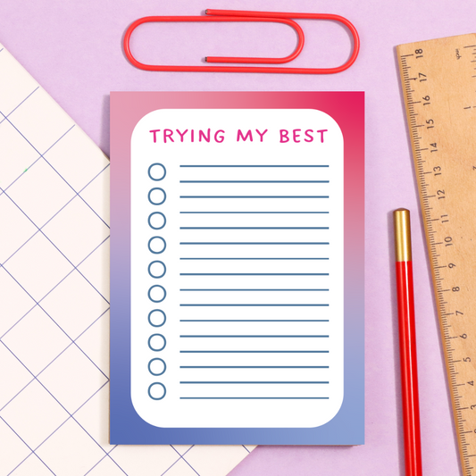 A6 Ich versuche mein Bestes, Notizblock