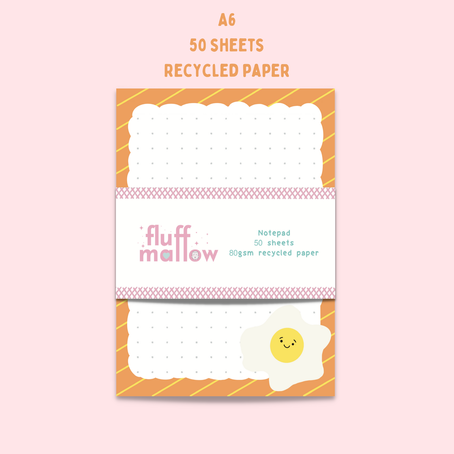 A6 kawaii egg notepad - B grade