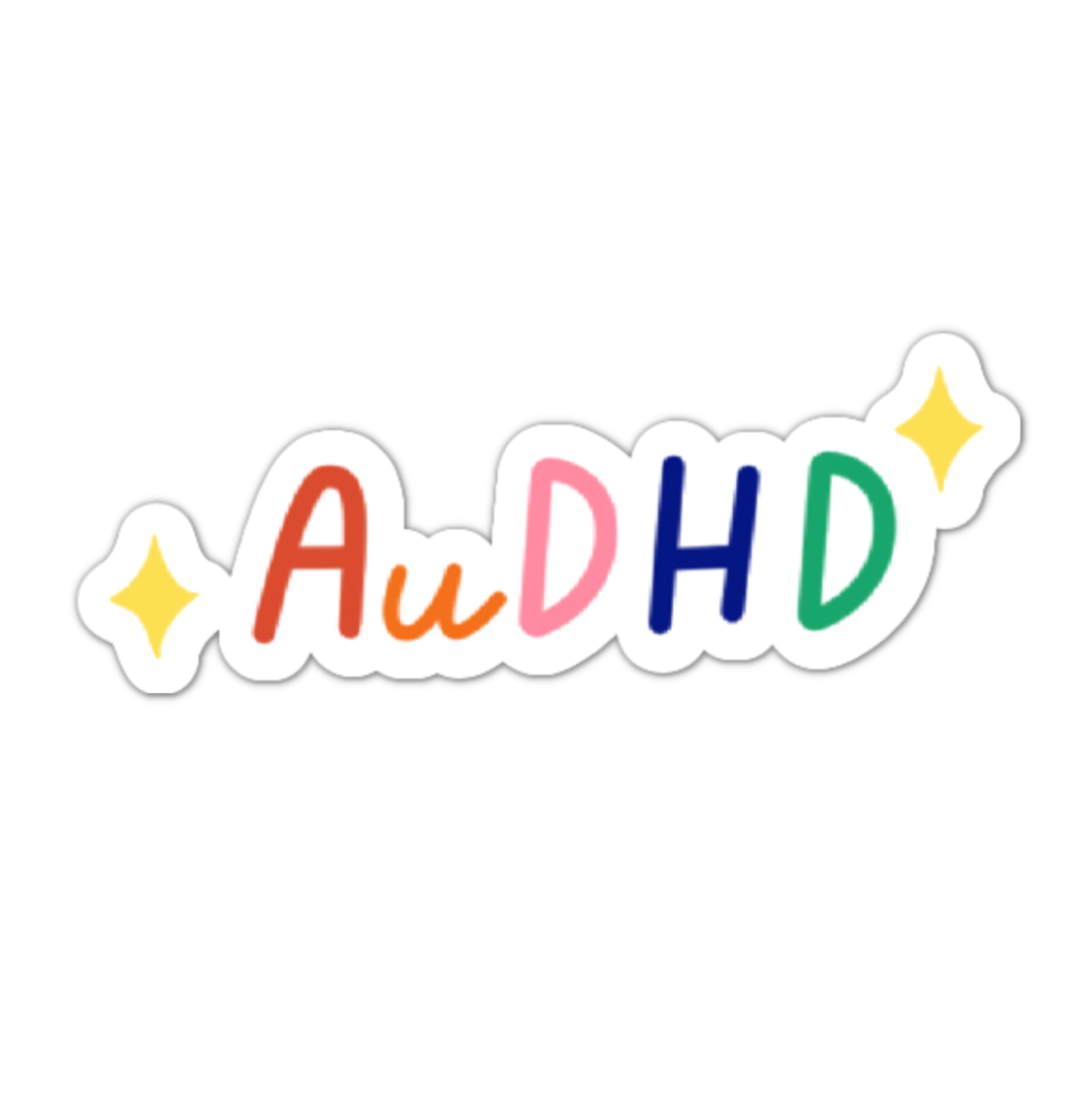 AuDHD sticker rainbow