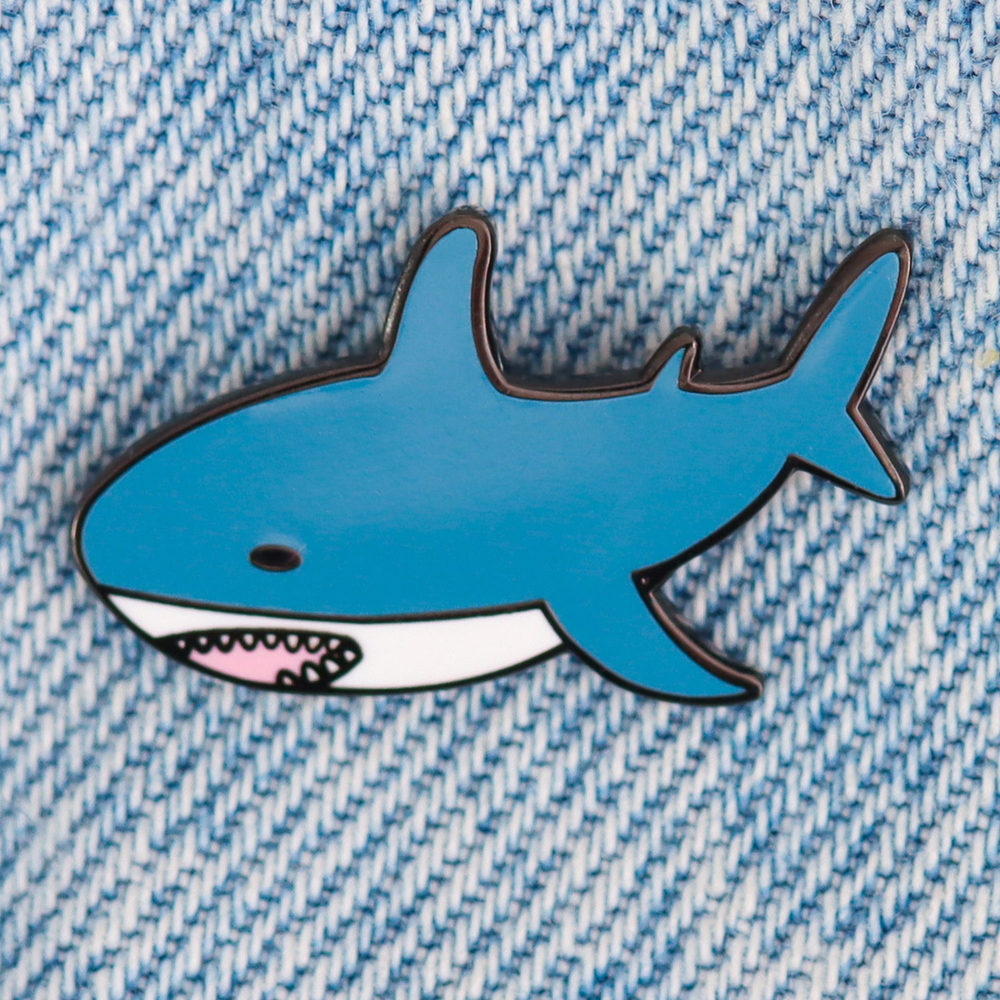 Blahaj shark enamel pin
