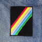 Disability  pride flag  fuzzy chenille iron-on patch