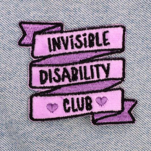 Invisible Disability iron on patch cute