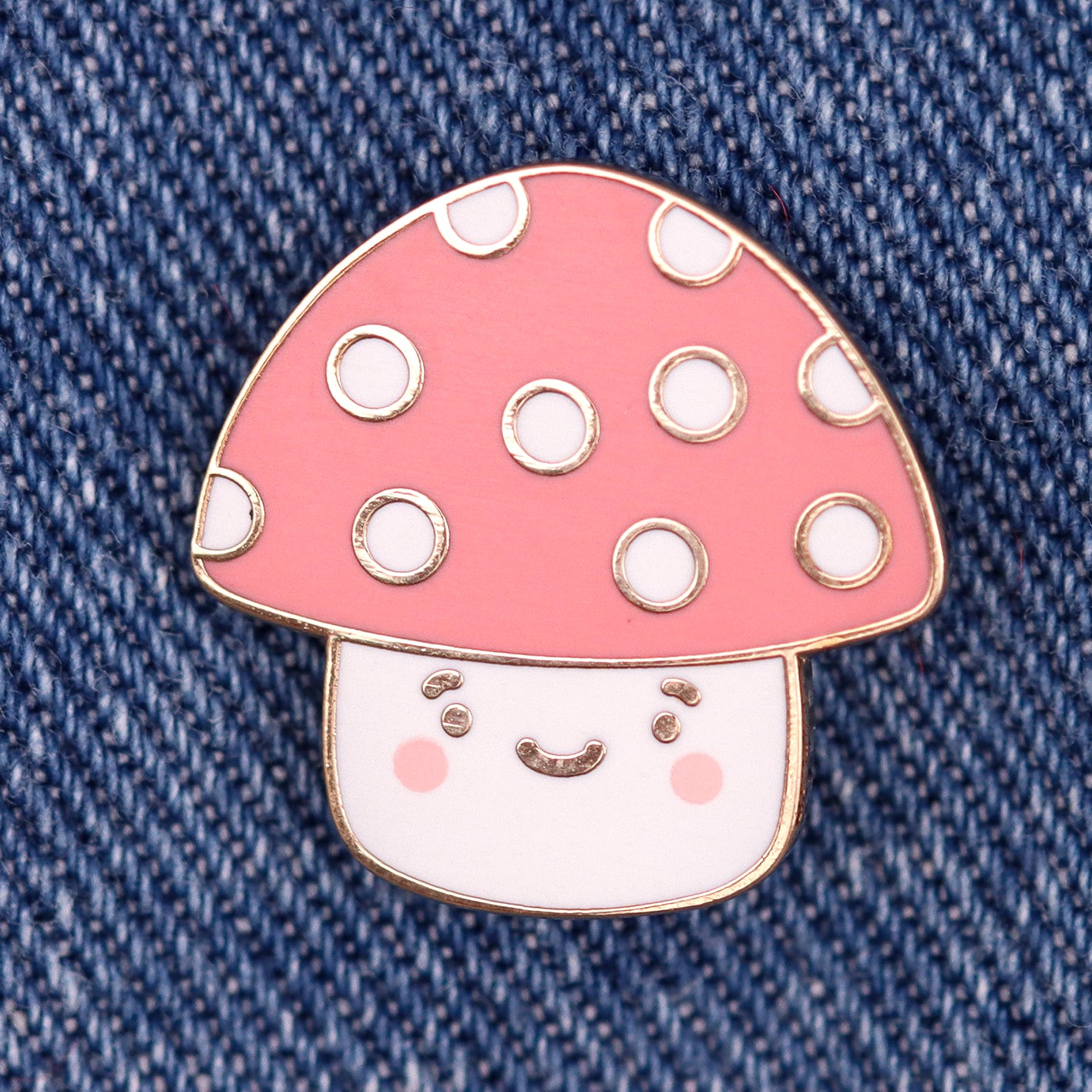 Kawaii mushroom enamel pin cute