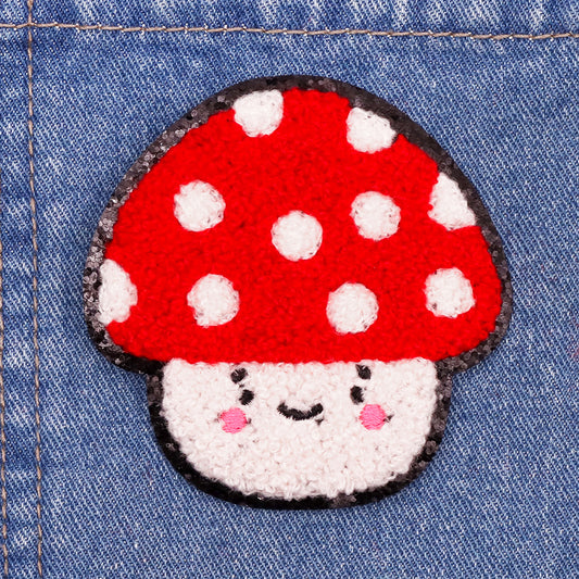 Mushroom iron on Patch cute kawaii