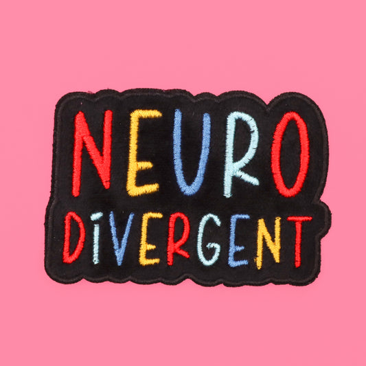 Neurodivergent iron on Patch cute rainbow
