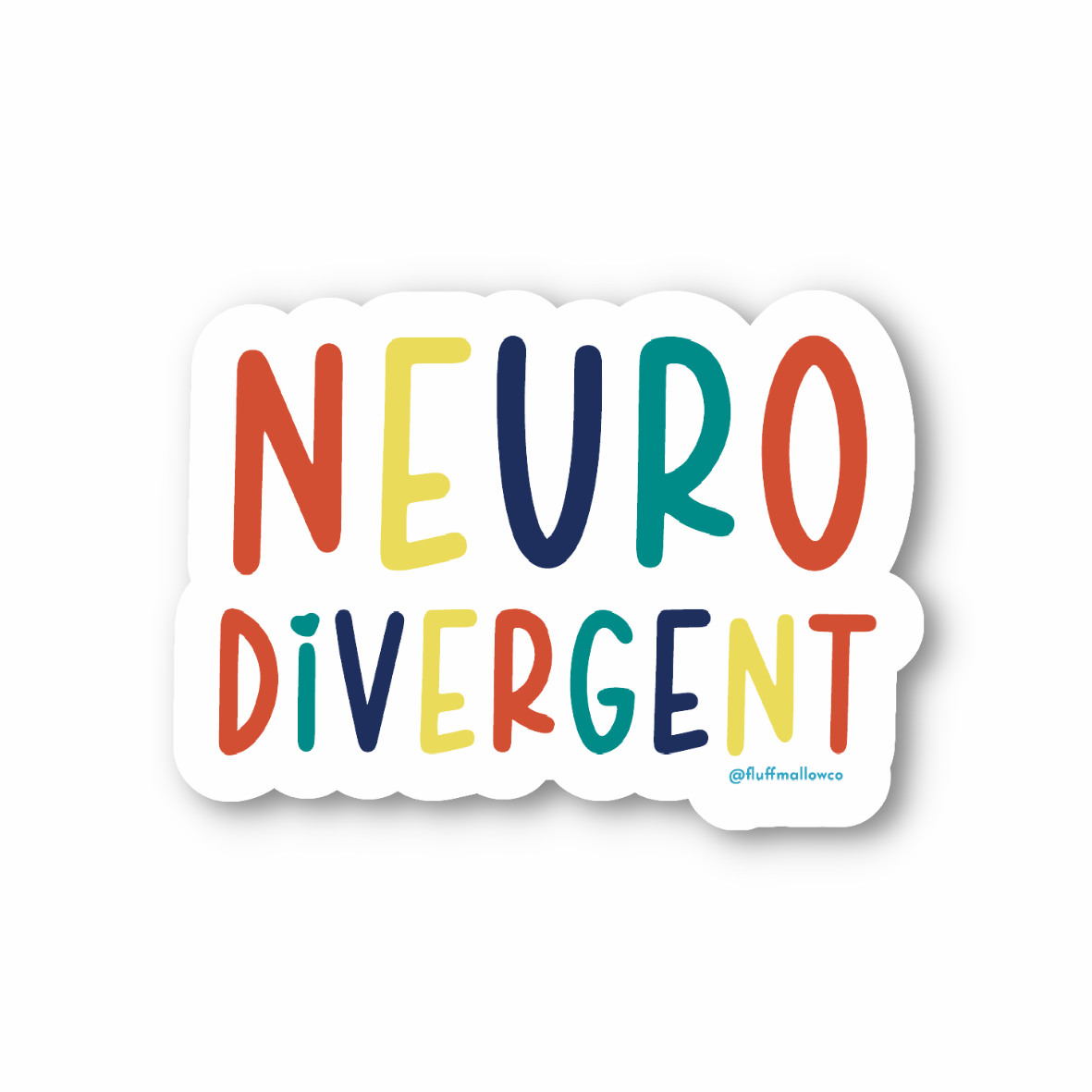 Neurodivergent rainbow sticker