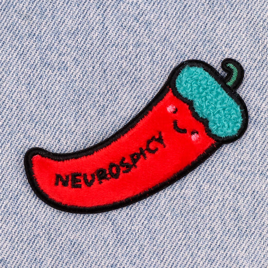 Neurospicey iron on patch cute chilli