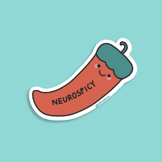 Neurospicy chilli vinyl sticker 2