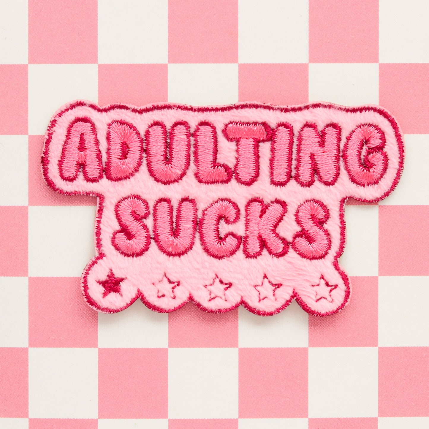 Bestickter Aufnäher zum Aufbügeln „Adulting Sucks“
