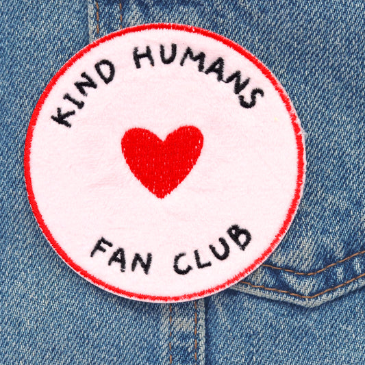 Kind Humans Fan Club Embroidered Iron-On Patch