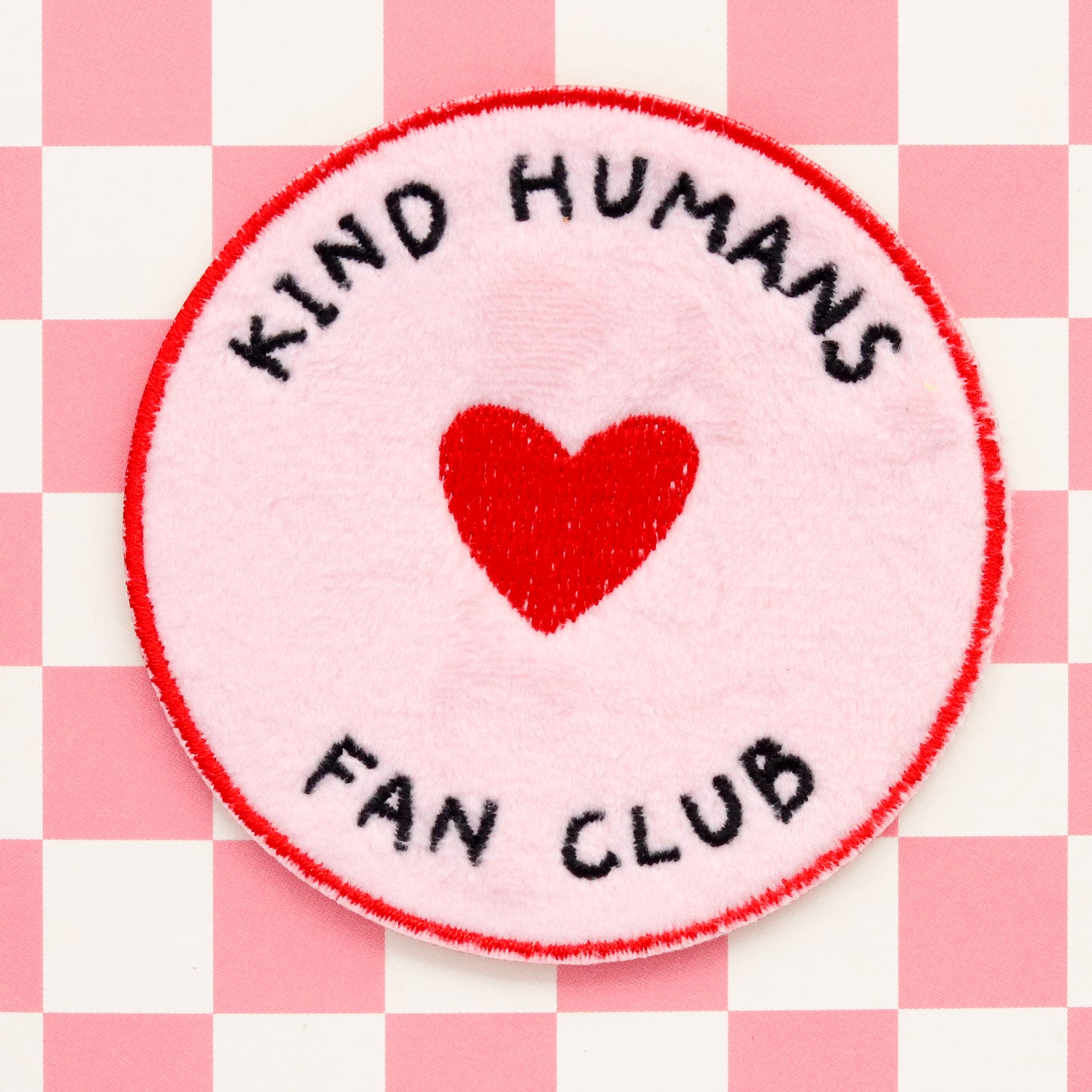 Kind Humans Fan Club Embroidered Iron-On Patch