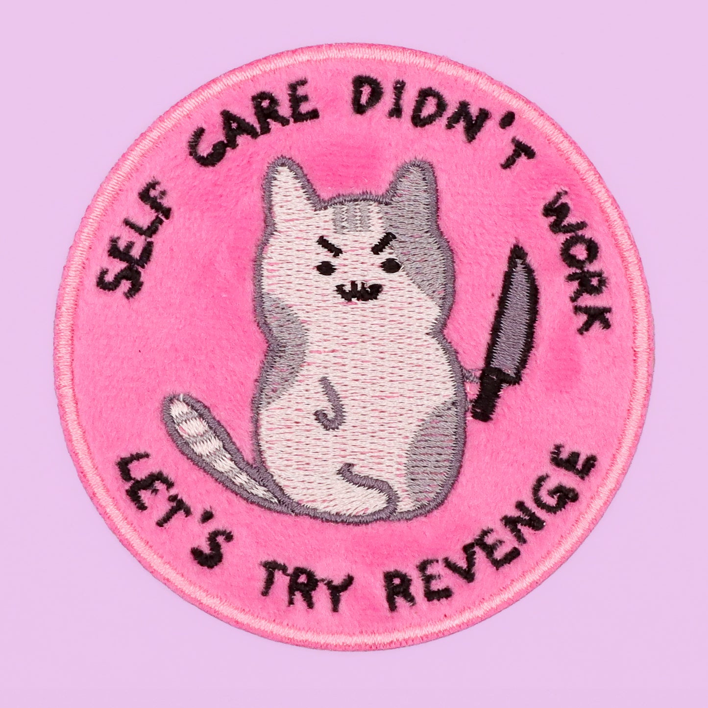 Revenge cat iron on Patch funny 2