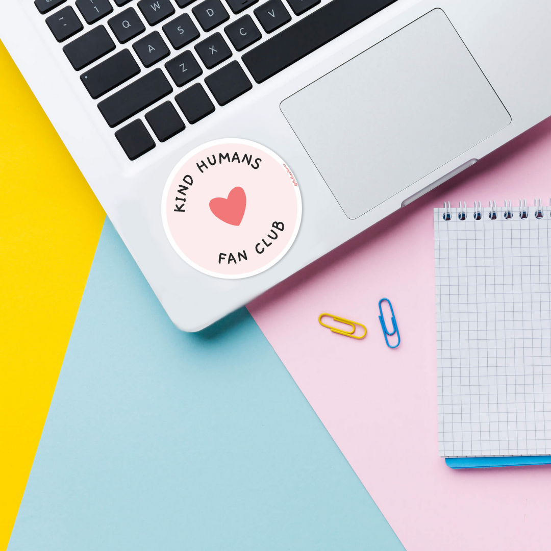 Kind humans fan club vinyl sticker