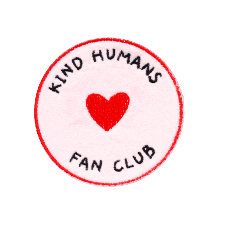 Kind Humans Fan Club Embroidered Iron-On Patch