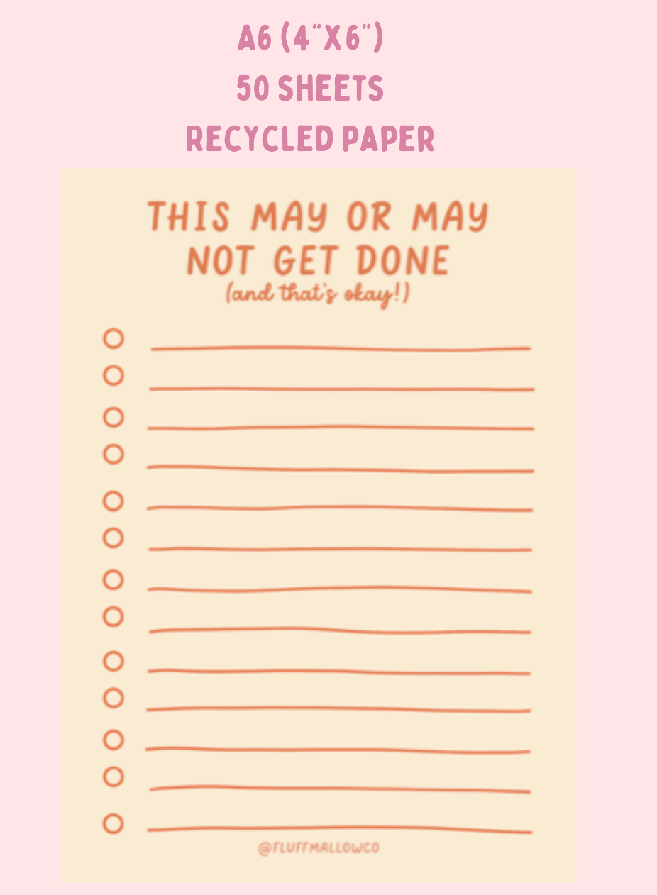 a6 to do list notepad