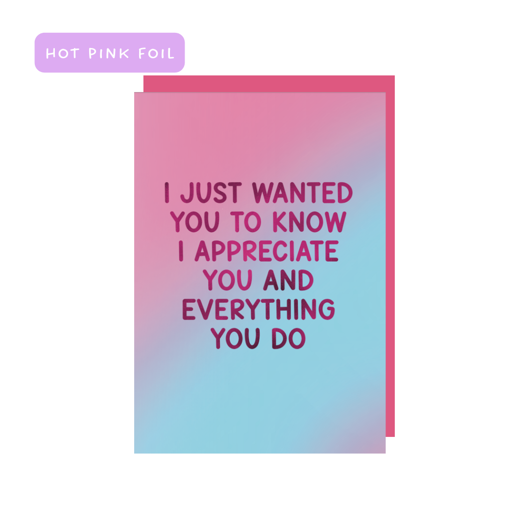 appreciation greeting card