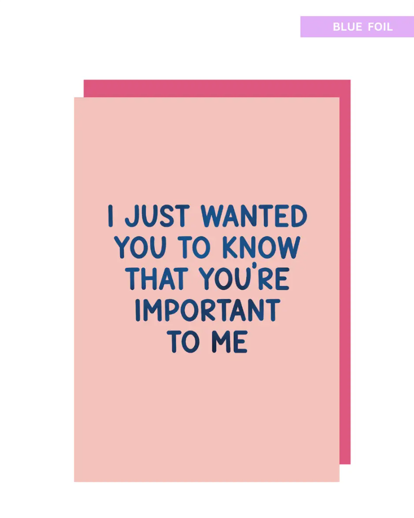 appreciation greeting card blue foil