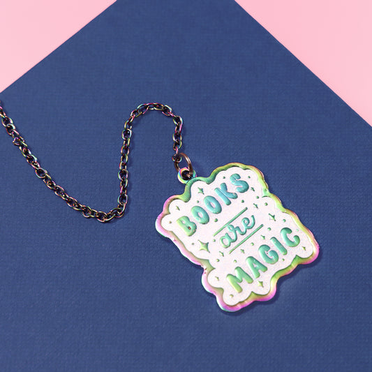 books chain bookmark cute rainbow