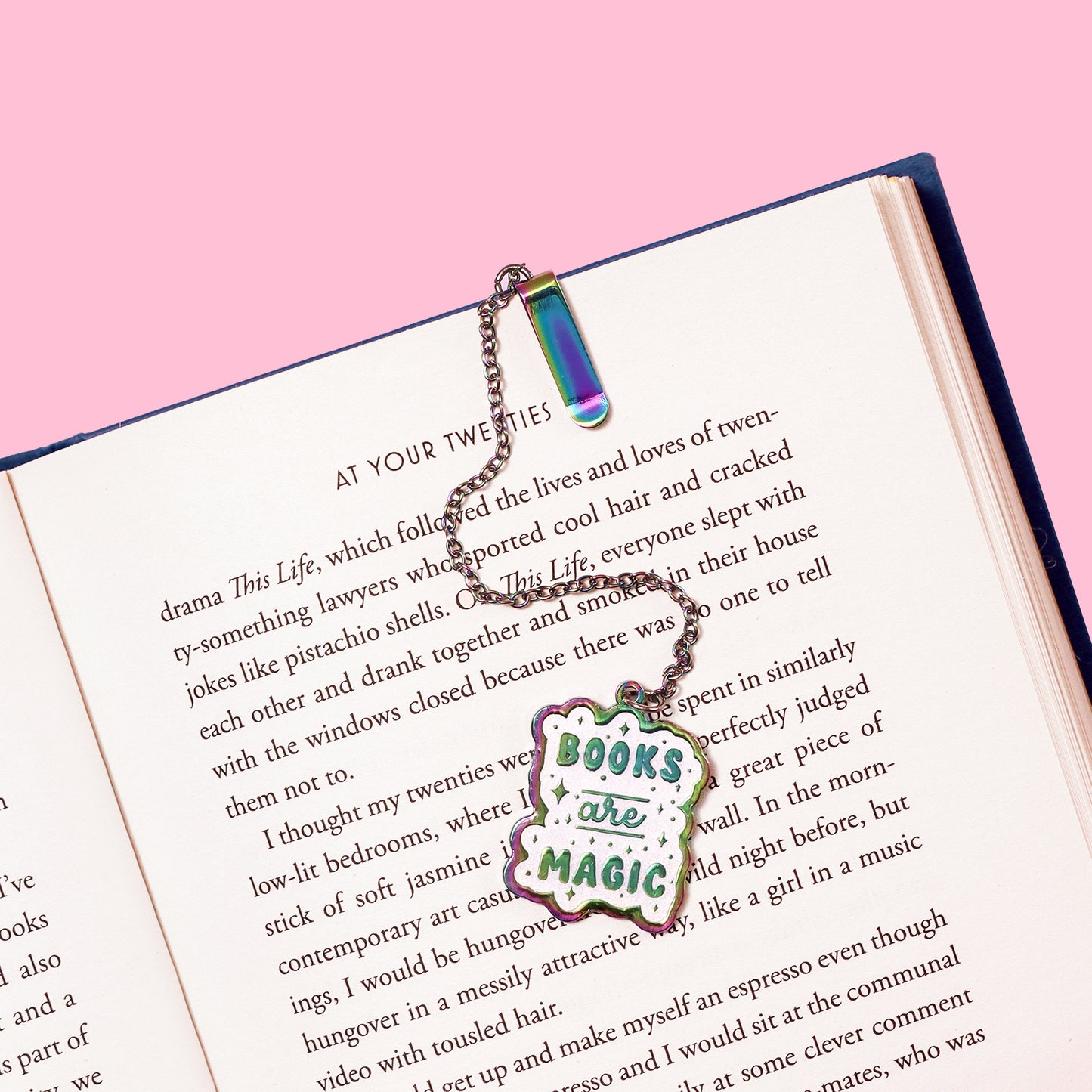 books chain bookmark cute