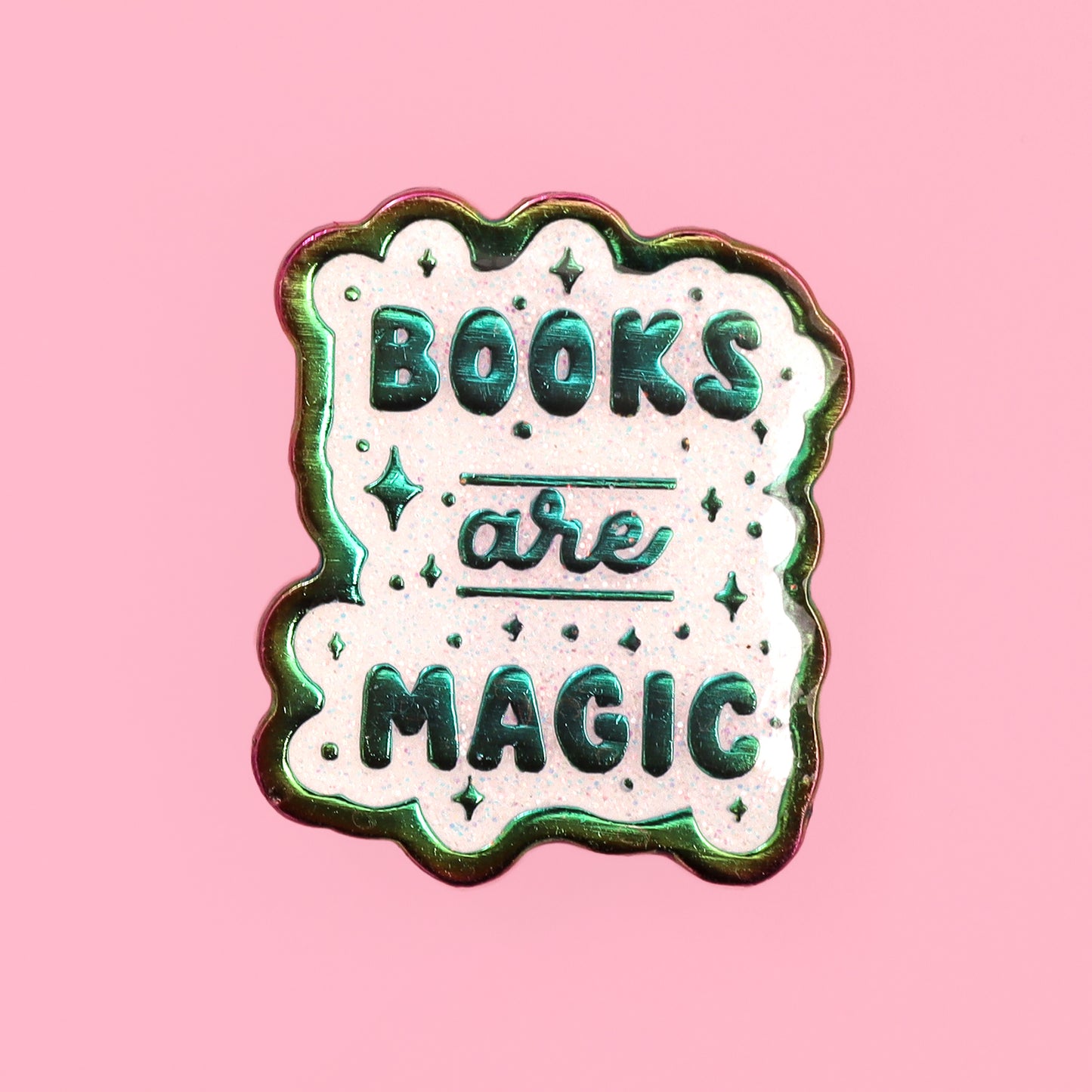 books lover enamel pin