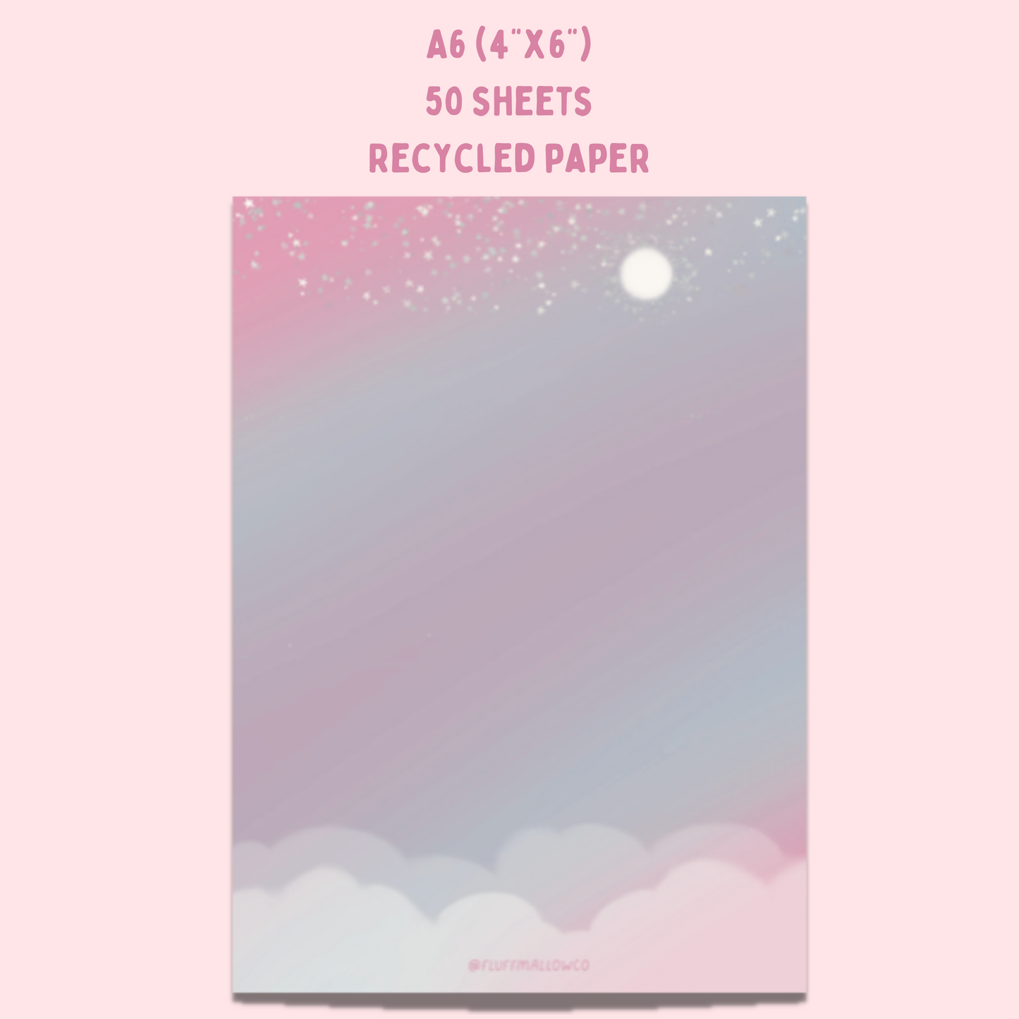 cute a6 cloud notepad