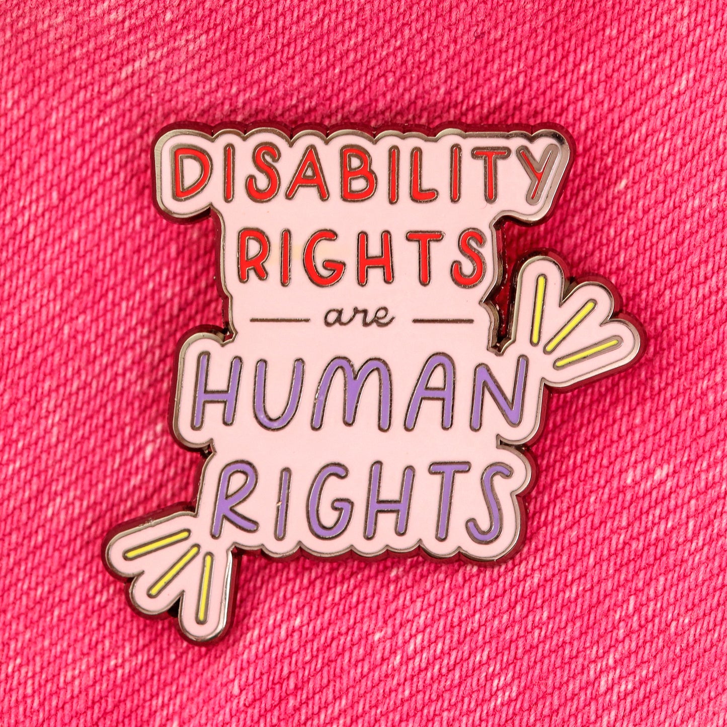 disability rights enamel pin