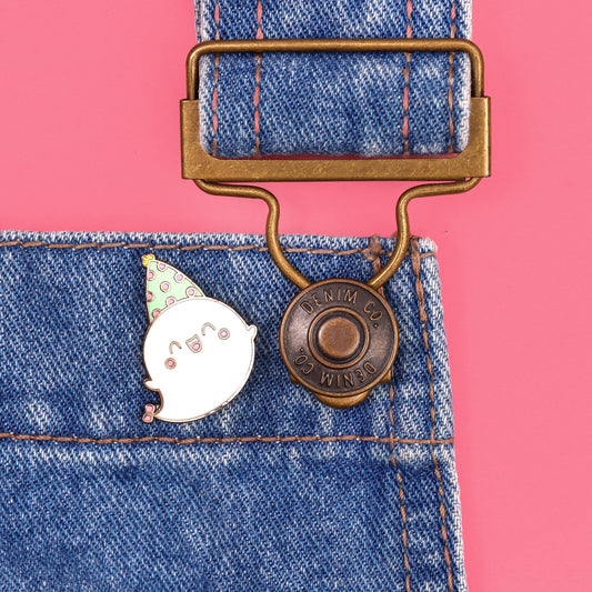 glow in dark ghost enamel pin kawaii