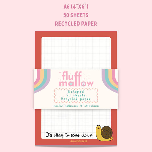 its ok to slow down notepad cute