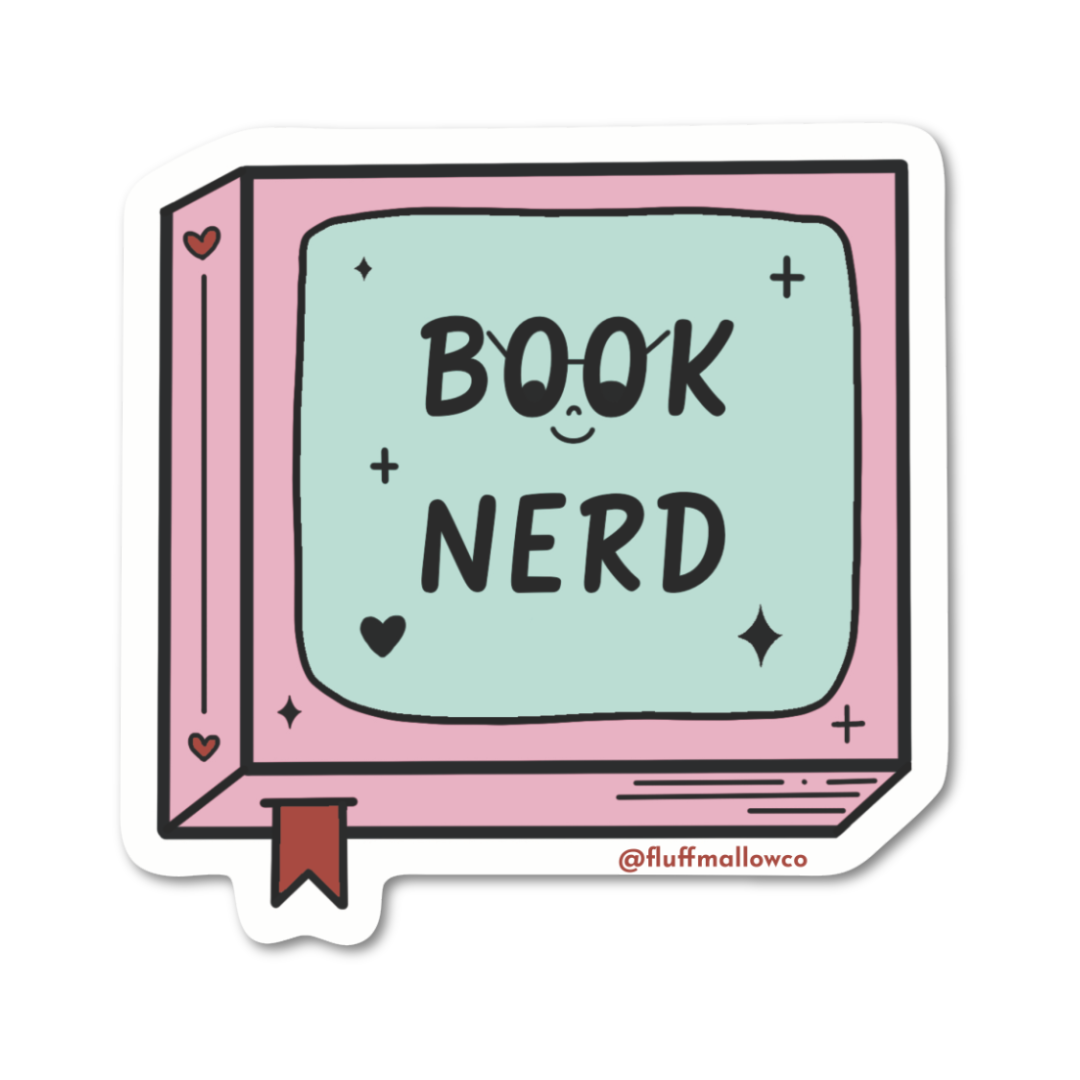 kawaii book sticker