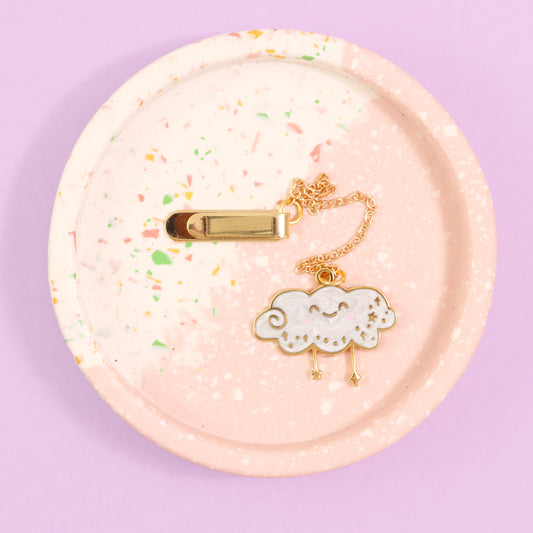 kawaii cloud chain bookmark