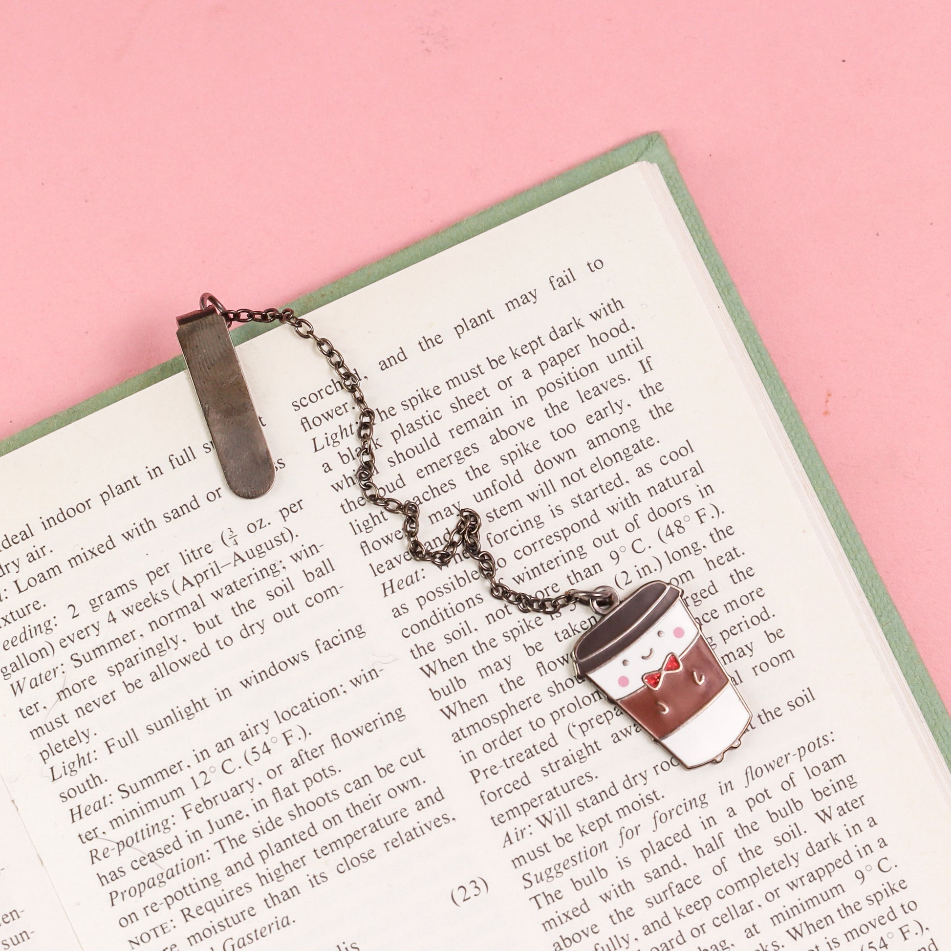 kawaii coffee takeout cup chain bookmarks cute