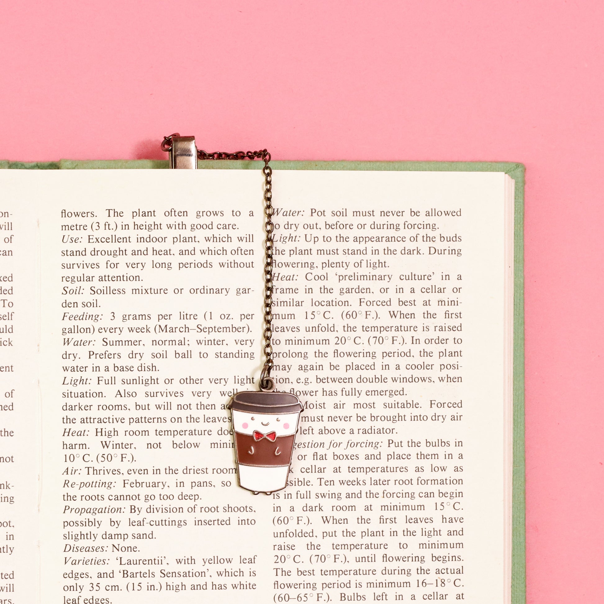 kawaii coffee takeout cup chain bookmarks cute