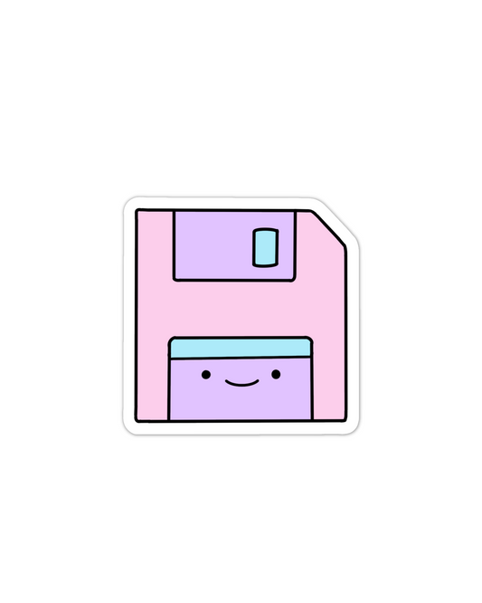 kawaii floppy disk sticker