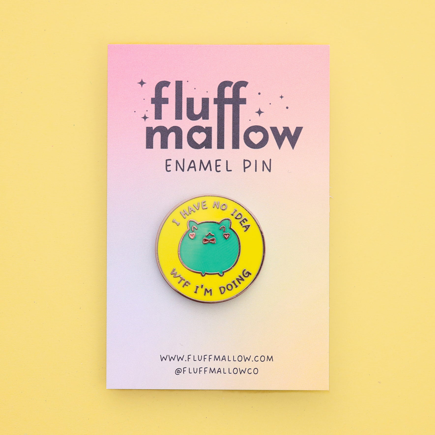 kawaii frog enamel pin cute packaging