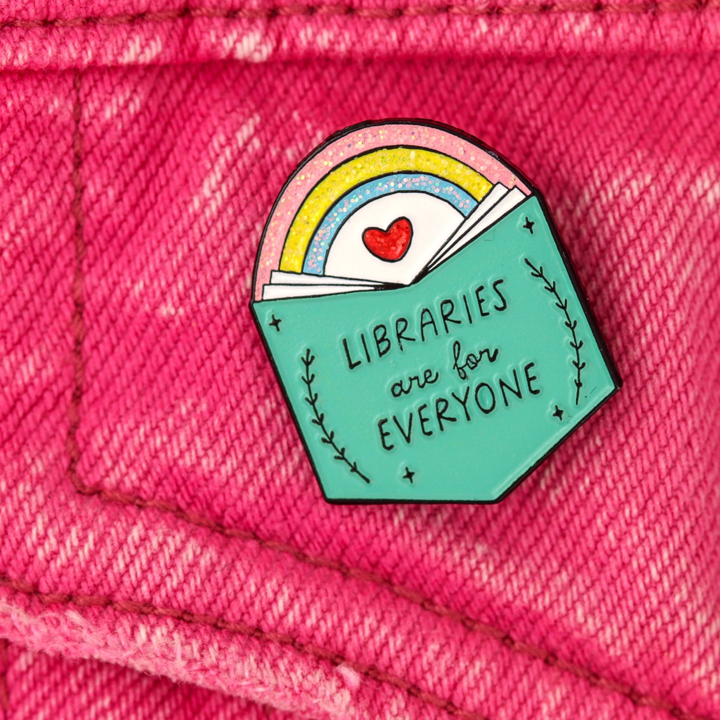 libraries are for everything enamel pin cute