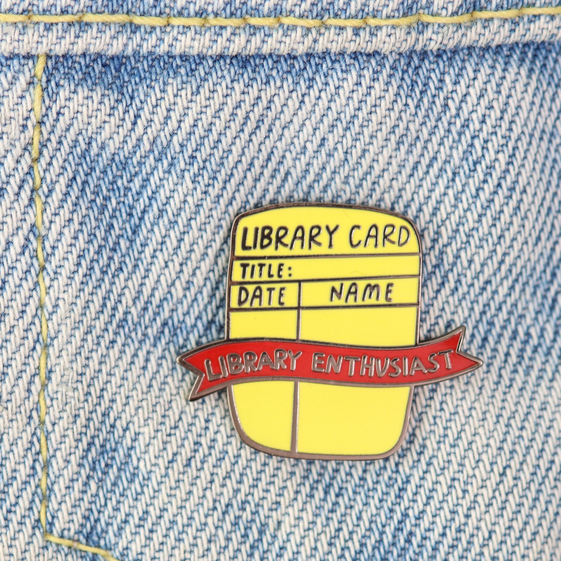 library enthusiast enamel pin