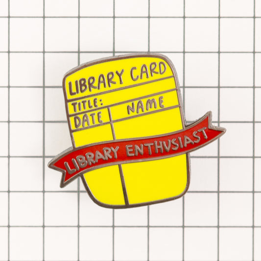 library enthusiast enamel pin