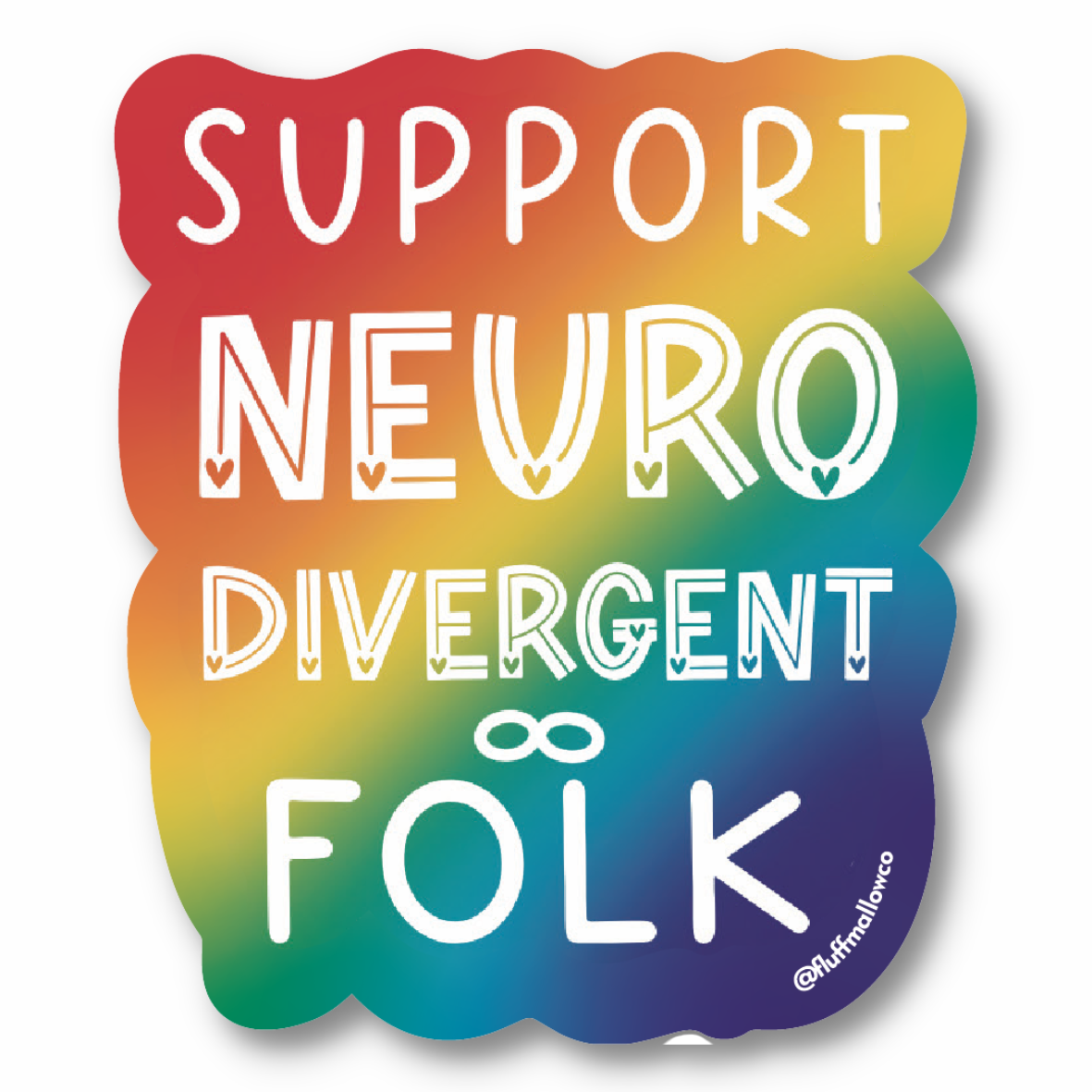 nuerodivergent rainbow sticker