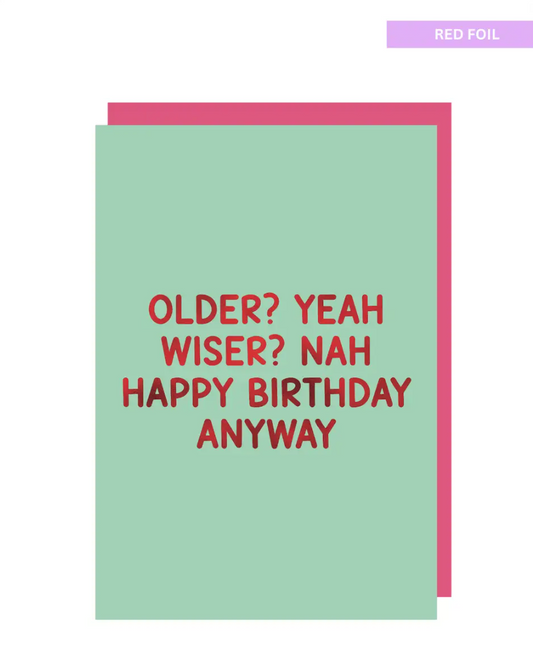 older happy birthday card