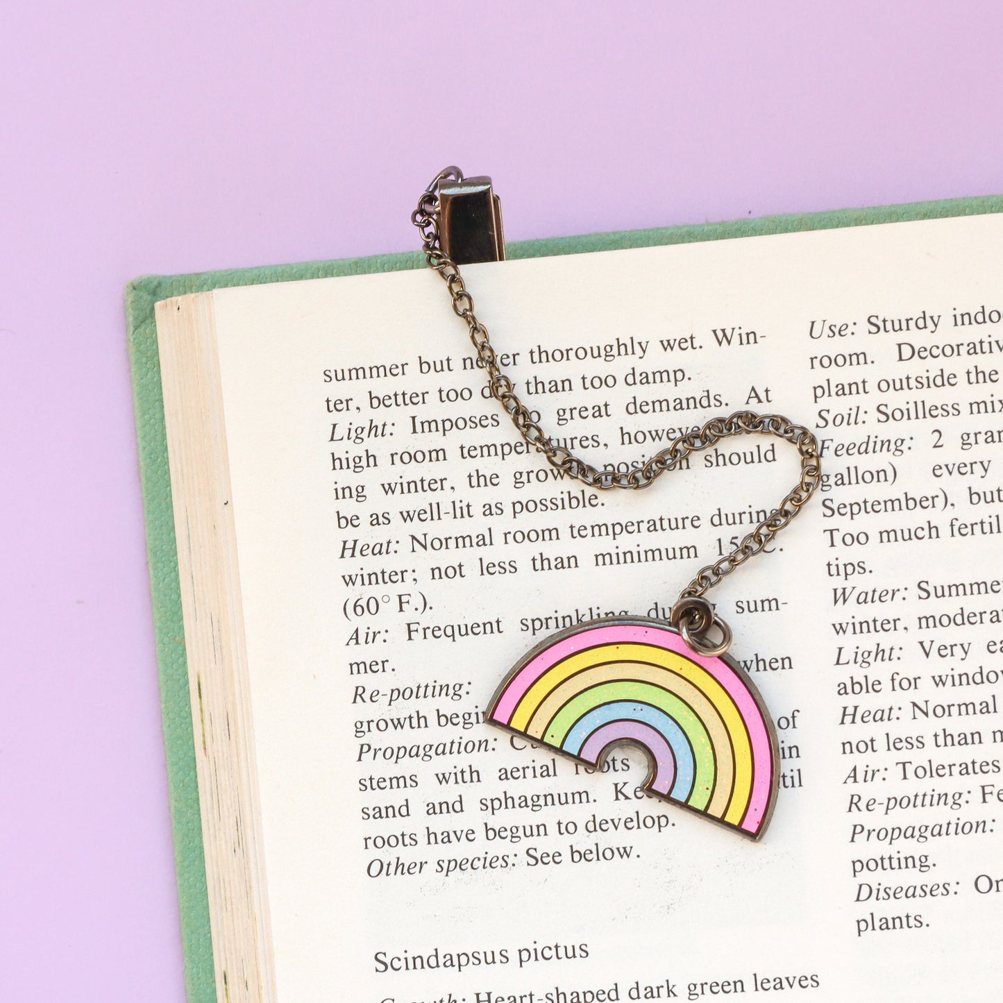 rainbow chain bookmark cute
