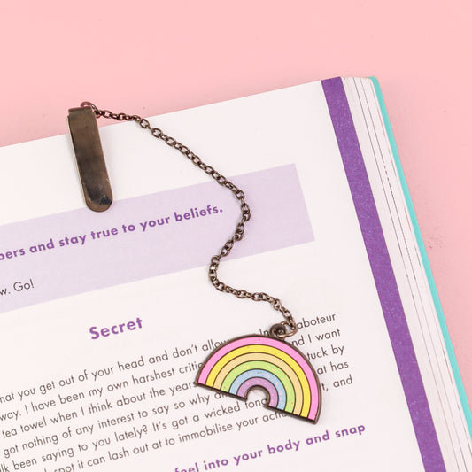 rainbow chain bookmark cute