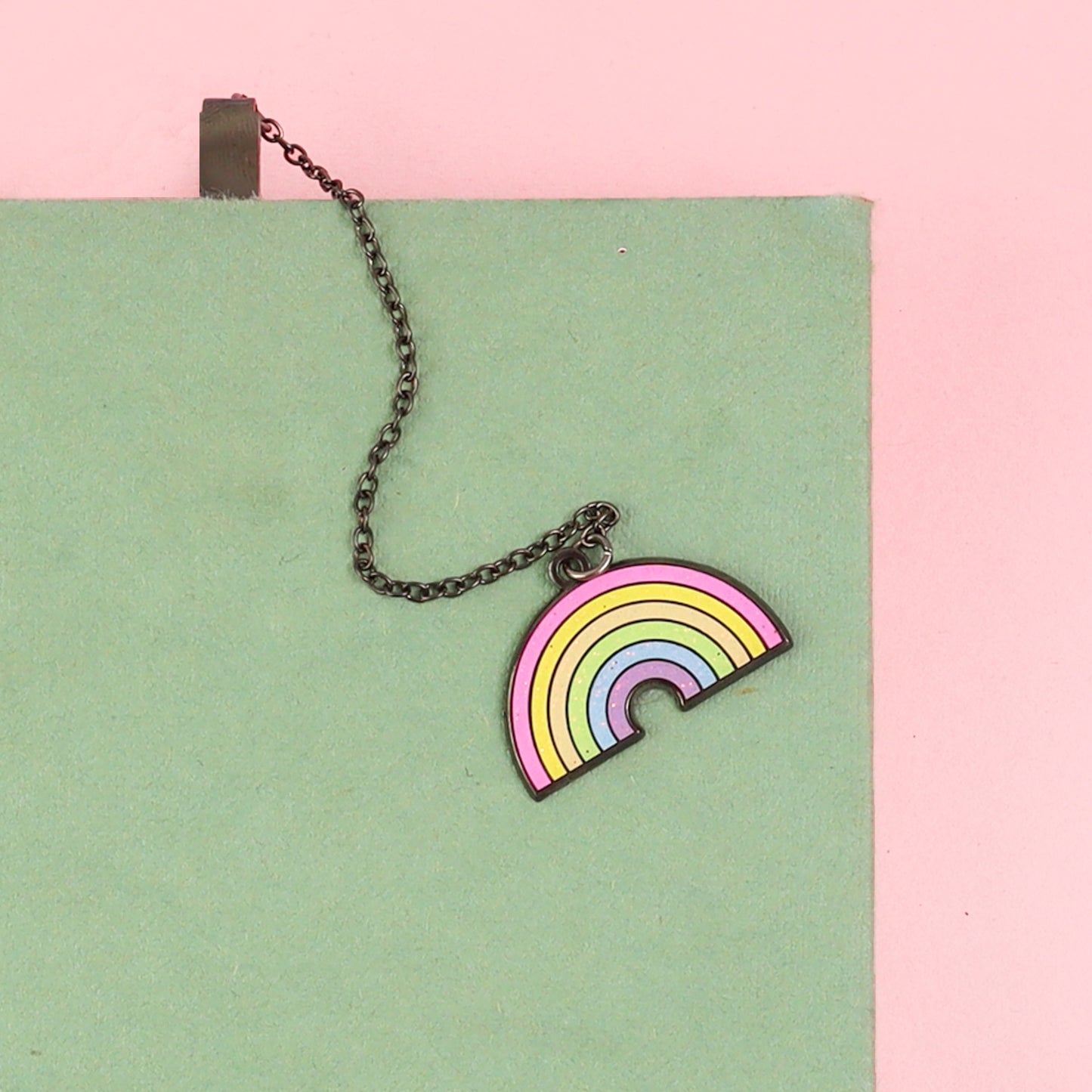 rainbow chain bookmark cute