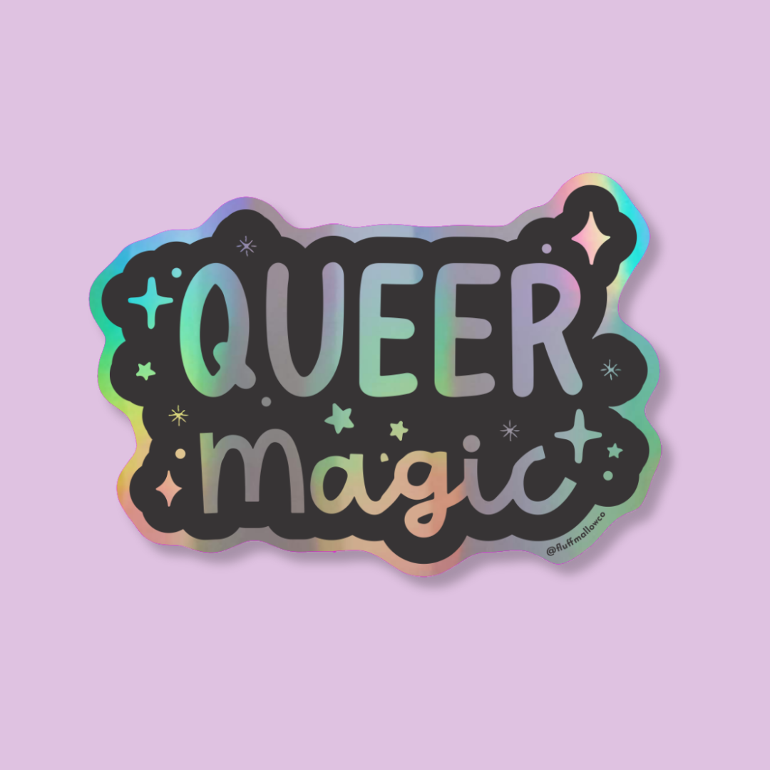 rainbow queer sticker cute