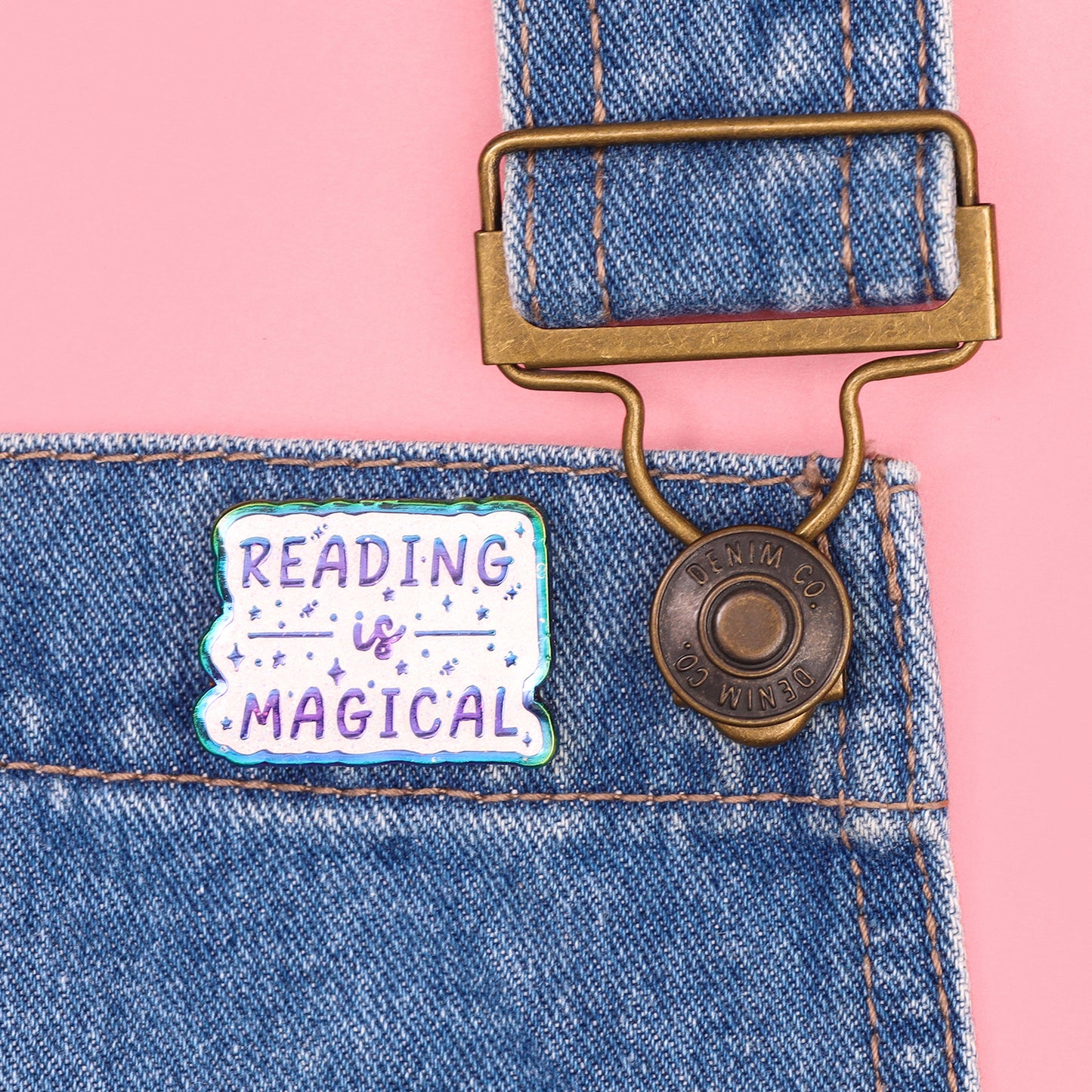 reading enamel pin