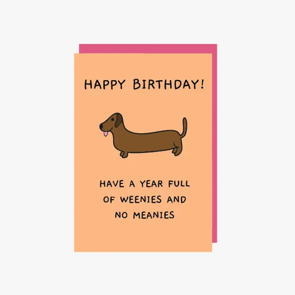 sausage dog birthday card funny