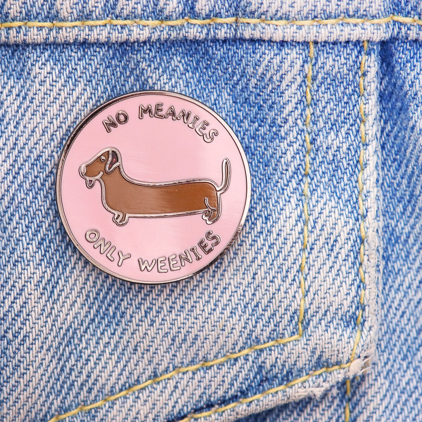 sausage dog enamel pin