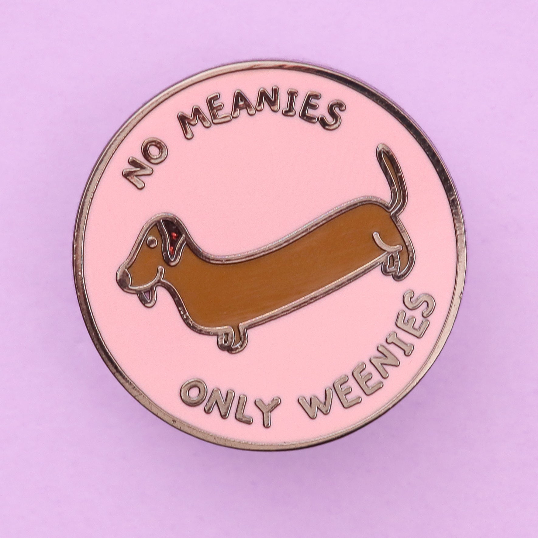 sausage dog enamel pin cute