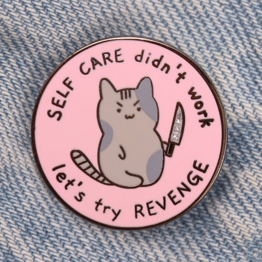 self care car enamel pin kawaii cute