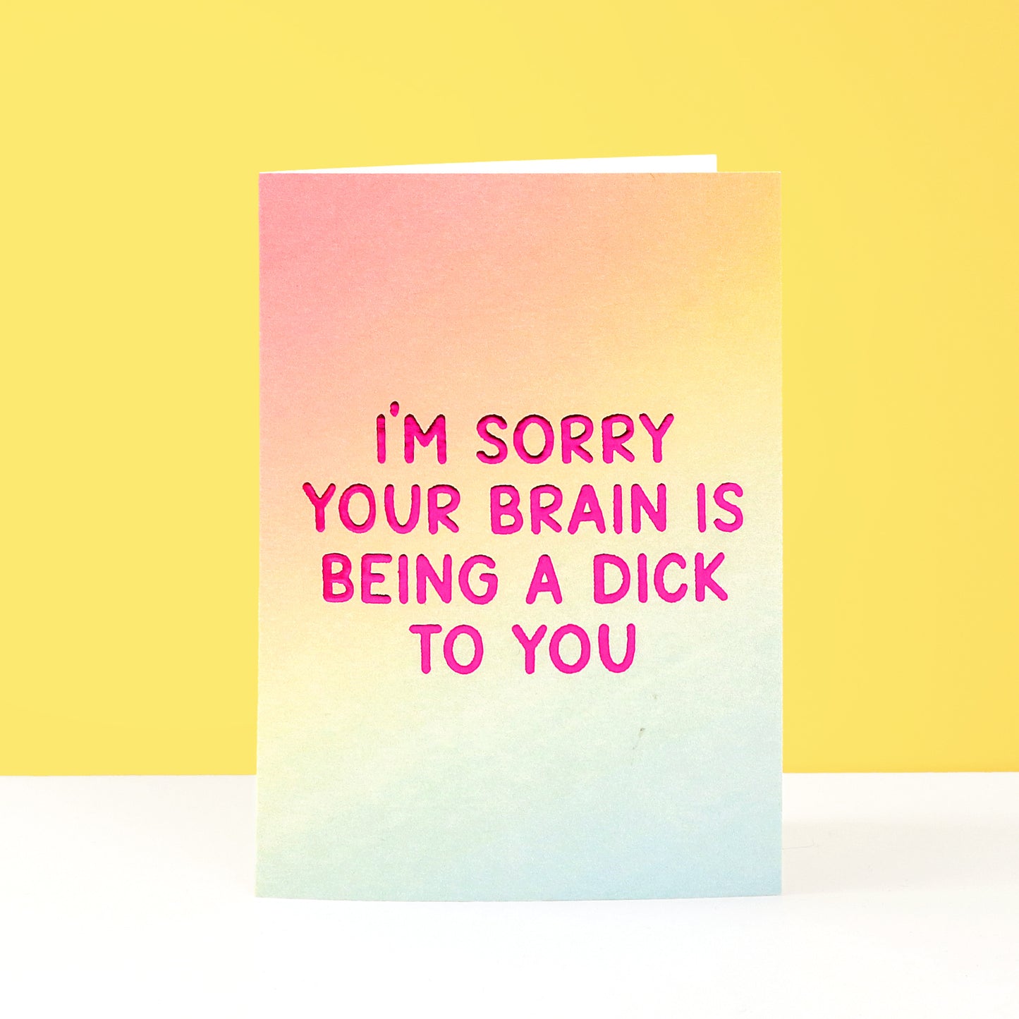 red foil sorry greeting card 2
